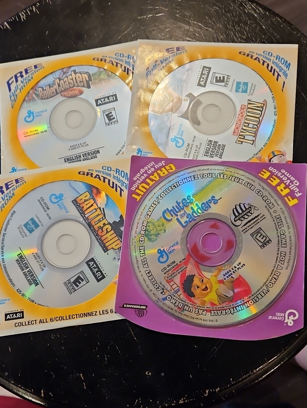 General Mills Atari PC Game CD Lot - Set Of 4 - NEW